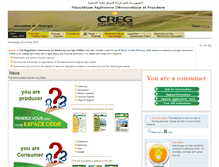 Tablet Screenshot of creg.gov.dz